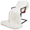 vidaXL Faux Rabbit Fur Blanket White 240 x 270 cm Polyester