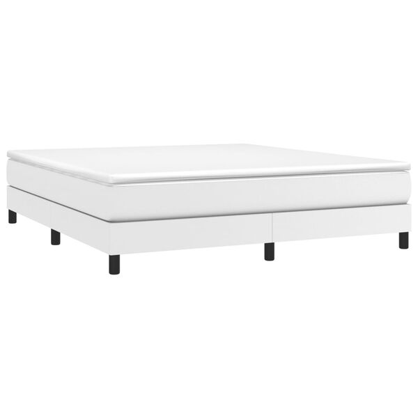 vidaXL Box Spring Bed Frame White Super King Faux Leather (UK/IE/FI/NO only)