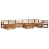vidaXL Outdoor Sofa Set 9 pcs Natural Solid Acacia Wood