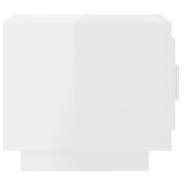 vidaXL Coffee Table High Gloss White 51x50x45 cm Engineered Wood