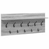 vidaXL Wall-Mounted Coat Rack with Shelf Grey Sonoma 100 x 40 x 12 cm