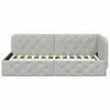 vidaXL Corner Bed Frame with Headboard Light Grey 100 x 200 cm Velvet