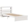 vidaXL Bed Frame with Headboard without Mattress White 100x200 cm