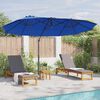 vidaXL Garden Cantilever Parasol Azure blue 372 x 198 x 243 cm