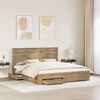 vidaXL Bed Frame with Drawer Artisan Oak 180 x 200 cm Engineered Wood