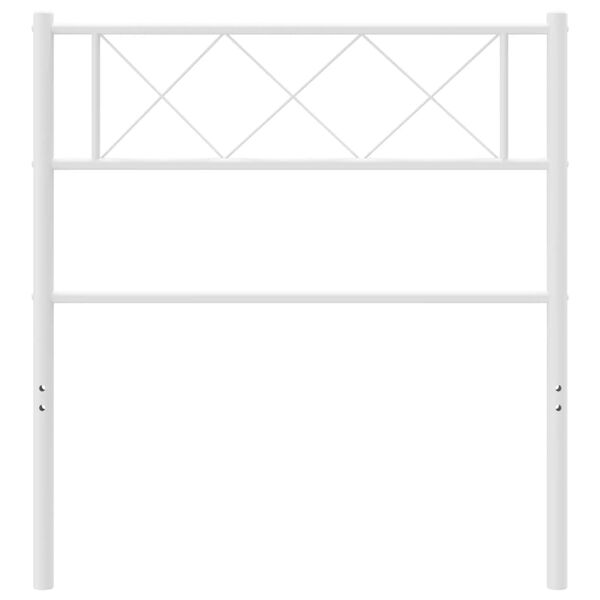 vidaXL Metal Replace Headboard White 90 cm