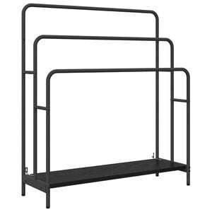 vidaXL Cloth Rack Black Oak 90 x 30 x 100.5 cm Engineered wood