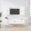 vidaXL 5 Piece TV Cabinet Set White Engineered Wood