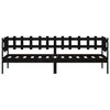 vidaXL Day Bed without Mattress Black 80x200 cm Solid Wood Pine