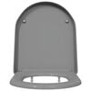 vidaXL Toilet Seat Grey 49 x 36 x 4 cm Duroplast
