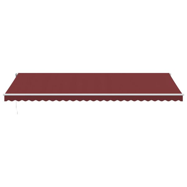 vidaXL Automatic Retractable Awning with LED Burgundy 600x350 cm