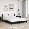 vidaXL Bed Frame without Mattress "Zadar" Black and White 160x200 cm Faux Leather