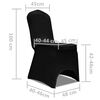 vidaXL Stretch Chair Cover 4 pcs Black