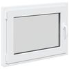 vidaXL Basement Window RISOR 80 x 60 cm PVC and Glass White