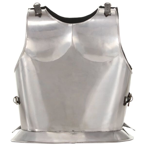vidaXL Medieval Knight Body Armour Cuirass Replica LARP Silver Steel
