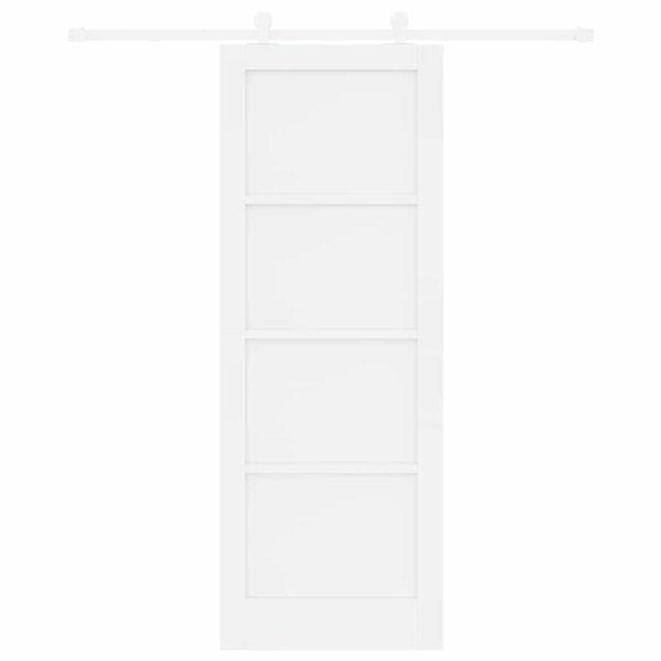 vidaXL Sliding Door White 78 x 211 cm Solid Pine Wood