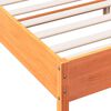 vidaXL Bed Frame without Mattress Wax Brown 180x200 cm Super King Solid Wood Pine