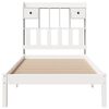 vidaXL Bookcase Bed without Mattress White 90x200 cm Solid Wood Pine