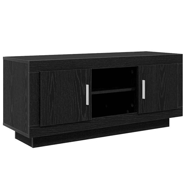 vidaXL TV Cabinet Black Oak 102 x 35 x 45 cm Engineered Wood