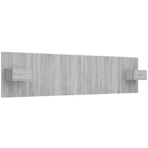 vidaXL Bed Headboard with Cabinets Grey Sonoma Engineered Wood