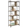 vidaXL Bookcase Artisan oak 76 x 32 x 192 cm Engineered wood