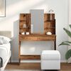 vidaXL Dressing Table with Mirror Old Wood 96x39x142 cm