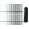 vidaXL Fence with Post Green 0.5 x 100 m Steel and PVC