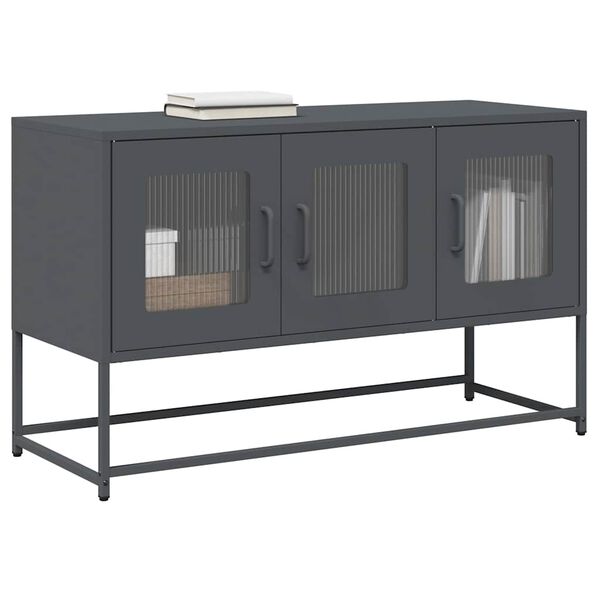 vidaXL TV Cabinet Anthracite 100.5x39x60.5 cm Cold-rolled Steel