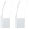vidaXL Outdoor LED Wall Lights 2pcs White Die-cast Aluminium