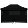 vidaXL Party Tent Folding Black 292 x 440 x 315 cm Oxford Fabric