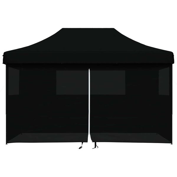 vidaXL Party Tent Folding Black 292 x 440 x 315 cm Oxford Fabric