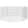 vidaXL Free Range Animal Enclosure 8-Panel 54x60 cm Galvanised Iron