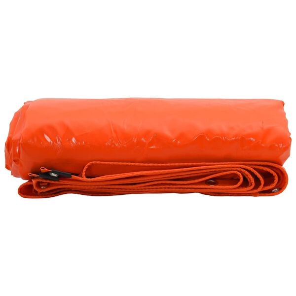 vidaXL Tarpaulin 650g / m&sup2; Orange 2 x 3 m Canvas with PVC Coating