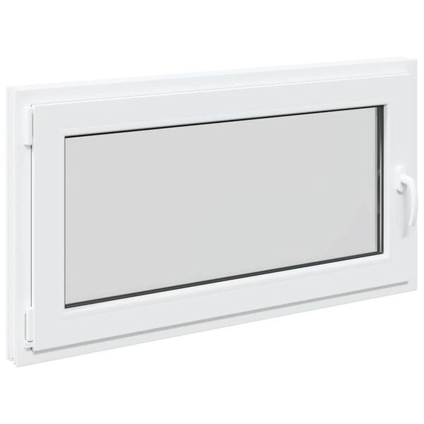 vidaXL Basement Window "RISOR" 110x70 cm Tilt&Turn DIN Left White