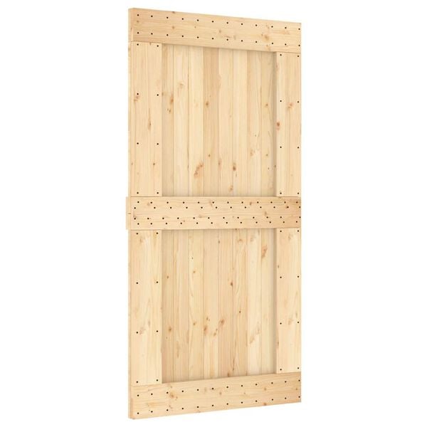 vidaXL Sliding Door with Hardware Set 100x210 cm Solid Wood Pine