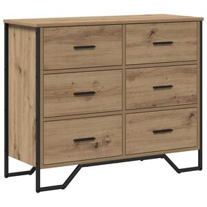 vidaXL Chest of Drawers 2 pcs Artisan Oak 91 x 35.5 x 74.5 cm