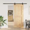 vidaXL Sliding Door with Hardware Set 95x210 cm Solid Wood Pine