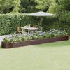 vidaXL Garden Raised Bed Galvanised Steel 544x100x36 cm Brown