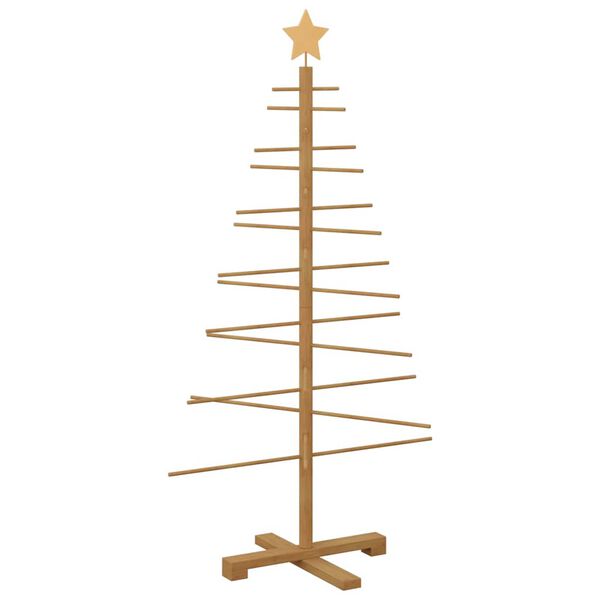 vidaXL Wooden Christmas Tree with Stand Brown 125 cm Bamboo