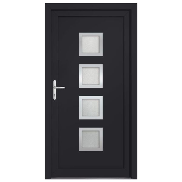vidaXL Front Door Anthracite 98x190 cm PVC