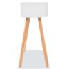vidaXL Console Table Solid Pinewood 80x30x72 cm White