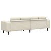 vidaXL Living Room Couch Cream 250 x 77 x 76 cm