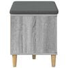 vidaXL Hall Bench with Cushion with Door Grey Sonoma 60 x 38 x 46 cm