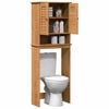 vidaXL Toilet Cabinet with Shelf VIGO Honey brown 60 x 27 x 161 cm