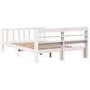 vidaXL Bed Frame without Mattress White 135x190 cm Double Solid Wood Pine