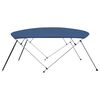 vidaXL 4 Bow Bimini Top Navy Blue 243x(230-244)x137 cm