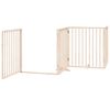vidaXL Dog Gate with Door Foldable 12 Panels 960 cm Poplar Wood