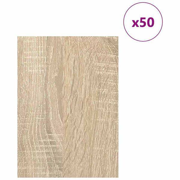 vidaXL Decor Panels 50 pcs Sonoma oak 15 x 21 x 0.3 cm Engineered wood