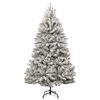 vidaXL Artificial Christmas Tree Green and White 210 cm PVC and Metal