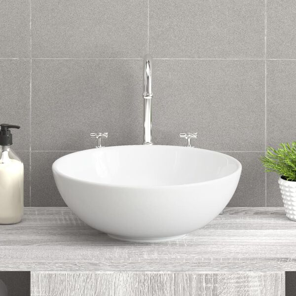 vidaXL Wash Basin White 28x28x10 cm Ceramic